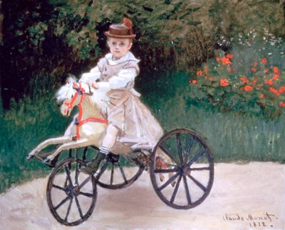 Jean Monet mekanik bir at üzerinde, 1872 by Claude Monet