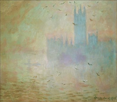 Parlamento, Martılar (Das Parlament, die Möwen) by Claude Monet