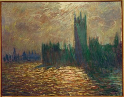 Parlamento, Thames üzerine düşünceler by Claude Monet