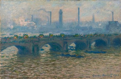 Le Pont de Waterloo, temps gris Waterloo Köprüsü, Gray Weather, 1903. by Claude Monet
