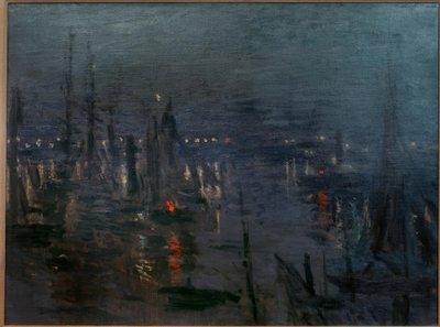 Le Havre Limanı, Gece Etkisi (Der Hafen von Le Havre bei by Claude Monet