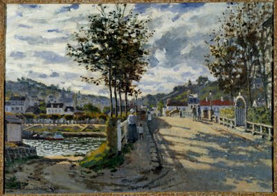 Le pont de Bougival, Claude Monet (1840-1926) 1869 Güneş. 0,63x0,91 m Manchester. Sanat Galerisi by Claude Monet