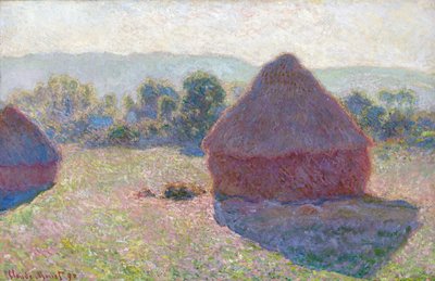 Les meules a midi (Saman Yığınları, öğlen) - Tablo Claude Monet (1840-1926), tuval üzerine yağlı boya, 65,6 x 100,6 cm by Claude Monet