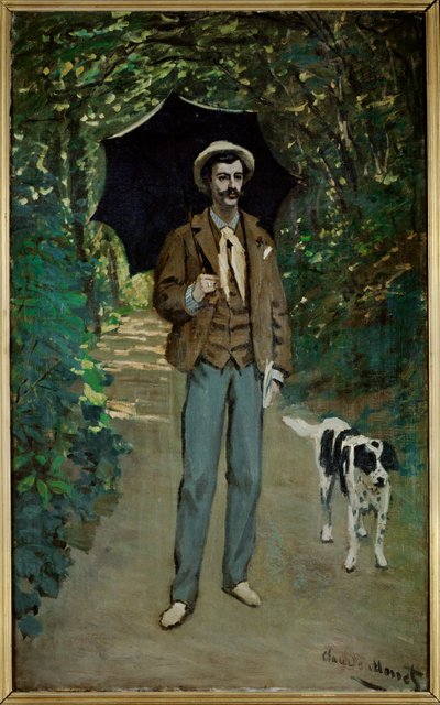 Şemsiyeli Adam (tuval üzerine yağlıboya) by Claude Monet