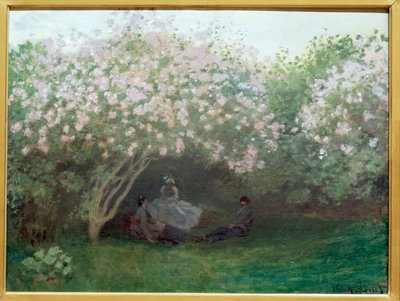 Leylak, gri hava (veya leylak altında kalanlar)- tuval üzerine yağlı boya by Claude Monet