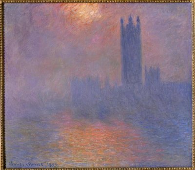 Londra, Parlamento, Güneşin Sisteki Deliği by Claude Monet