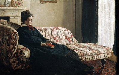 Kanepede meditasyon veya Madam Monet (tuval üzerine yağlı boya by Claude Monet