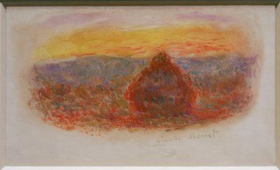 Grindstone, batan güneş by Claude Monet