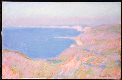Dieppe yakınlarındaki Kayalıklarda, Gün Batımı, 1897 by Claude Monet