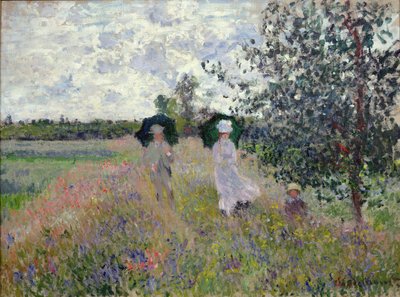 Argenteuil yakınlarındaki gezinti yolu by Claude Monet