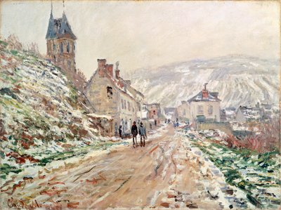 Claude Monet (1840-1926) tarafından kışın Vetheuil'de yol by Claude Monet