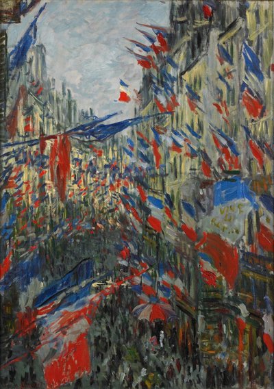 Rue Saint-Denis, 30 Haziran 1878, 1878 bayramı. by Claude Monet