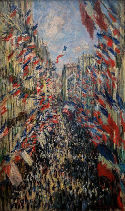 Rue de Montorgueil, 30 Haziran 1878 kutlaması by Claude Monet