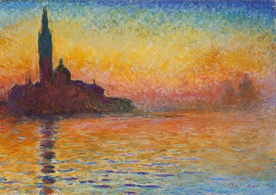 Alacakaranlıkta San Giorgio Maggiore by Claude Monet