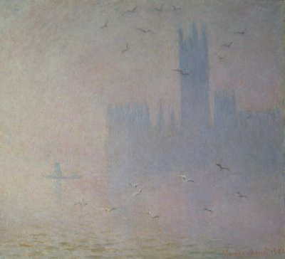 Parlamento Binası Üzerinde Martılar, 1904 by Claude Monet