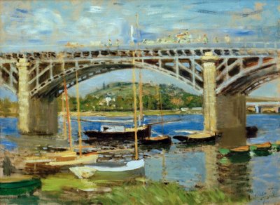 Seine üzerindeki Argenteuil köprüsü by Claude Monet