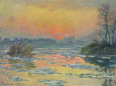 Seine üzerinde gün batımı (Coucher de Soleil sur la Seine). 1880 by Claude Monet
