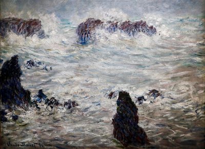 Fırtına, Belle-île Sahili by Claude Monet