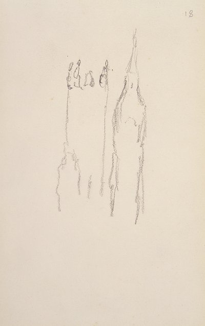 Londra serisi için çalışma, Parlamento Evleri by Claude Monet
