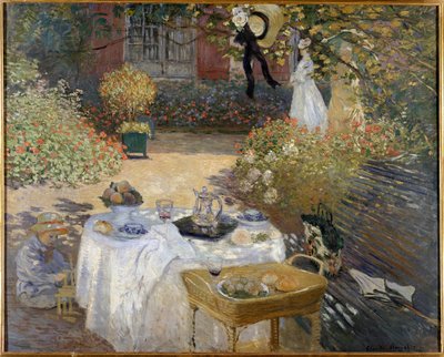 Öğle Yemeği, Monet'nin Argenteuil'deki Bahçesi by Claude Monet