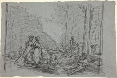 Çimlerde Öğle Yemeği, c. 1865. by Claude Monet