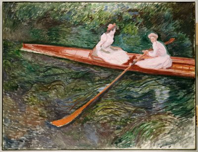 Pembe Kürekli Tekne by Claude Monet