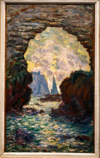 Porte d'Aumont'tan görülen Rock Needle by Claude Monet