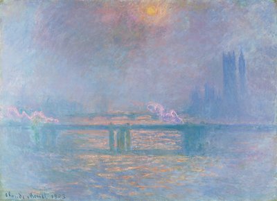 Charing Cross Köprüsü ile Thames by Claude Monet