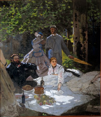 Çimlerin üzerinde kahvaltı by Claude Monet