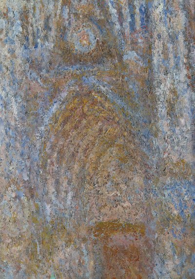 Cathedrale de Rouen, portal güneş sabahı, mavi uyum Detay. Claude Monet