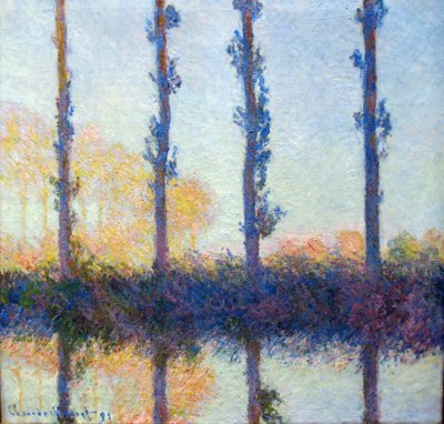 dört ağaç by Claude Monet