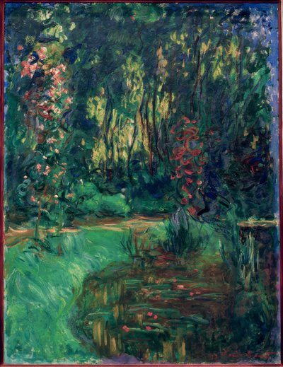 Giverny göletinin bir köşesi by Claude Monet