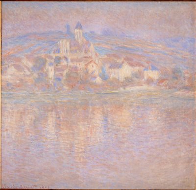 Vetheuil, gün batımı (tuval üzerine resim) by Claude Monet