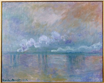 Londra'daki Charing çapraz köprüsünün görünümü by Claude Monet