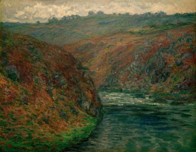 Creuse manzarası, karanlık hava by Claude Monet