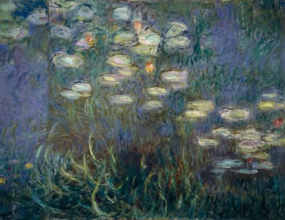 Nilüferler (detay) (tuval üzeri yağlıboya) by Claude Monet