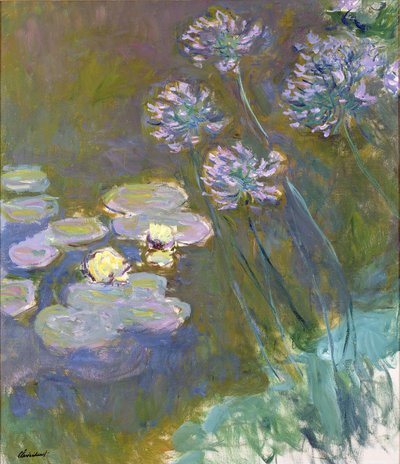Nilüferler ve Agapanthus by Claude Monet