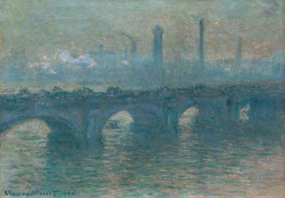 Waterloo Köprüsü, Gri Hava by Claude Monet