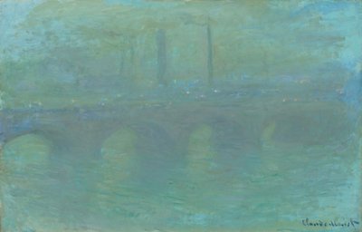 Waterloo Köprüsü, Londra, Alacakaranlıkta by Claude Monet