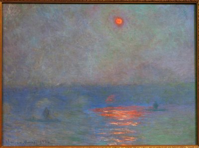 Waterloo Köprüsü, Sisteki Güneş (Sonne im Nebel) by Claude Monet