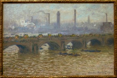 Waterloo Köprüsü, Temps grisi (Waterloo Köprüsü, Gri Gökyüzü by Claude Monet
