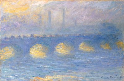 Waterloo Köprüsü, bulutlu gün, 1904 by Claude Monet