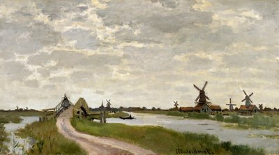 Zaandam Yakınlarındaki Yel Değirmenleri by Claude Monet