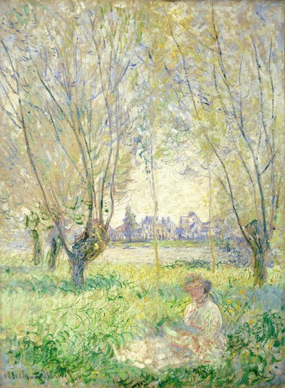 Söğütlerin Altında Oturan Kadın, 1880. by Claude Monet