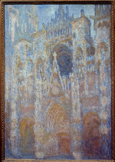 la katedrale de Rouen, le portal soleil matinal, harmonie bleu Boyama Claude Monet (1840-1926) 1893 Güneş. 0,91 x 0,63 m Paris, musee d