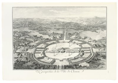 Chaux şehrinin perspektif görünümü, 1804 by Claude Nicolas Ledoux