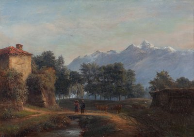 Île Verte tarafındaki Grenoble surlarının duvarları (Tuval üzerine yağlı boya) by Claude Pollet