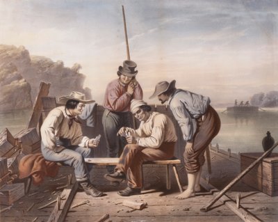 Bir İkilemde, Mississippi Raftsmen Oyun Kağıtları by Claude Régnier