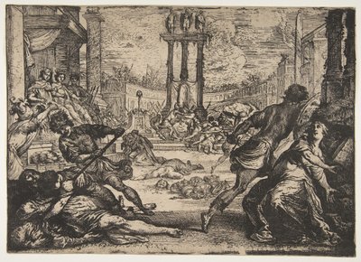 Triumvirate Tarafından Bir Katliam, yaklaşık. 1624. by Claude Vignon