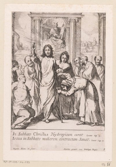 Şabat Günü topal adamı ve çarpık kadını iyileştirmek Miracula Domini Nostri Jesu Christi (dizi adı) İsa